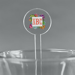 Succulents 7" Round Plastic Stir Sticks - Clear (Personalized)