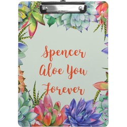 Succulents Clipboard (Letter Size) (Personalized)