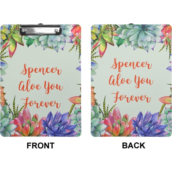 Succulents Clipboard (Letter) (Front + Back)