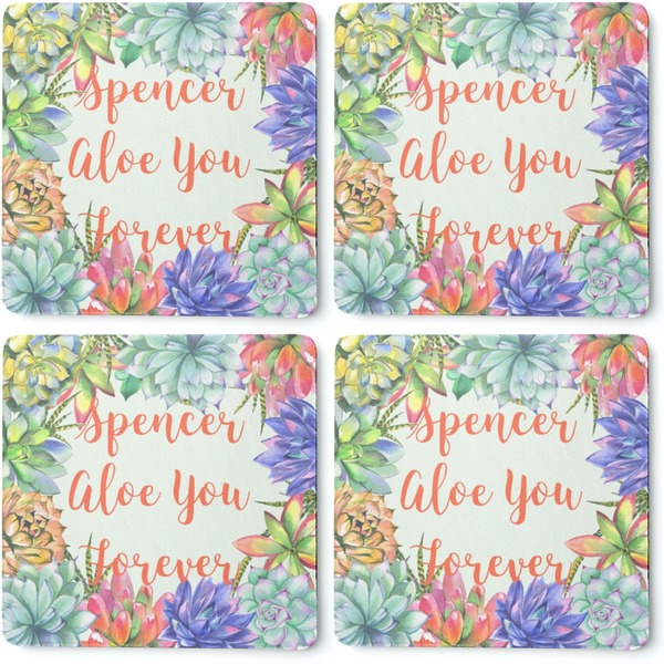 Succulents Coaster Rubber Back - Apvl