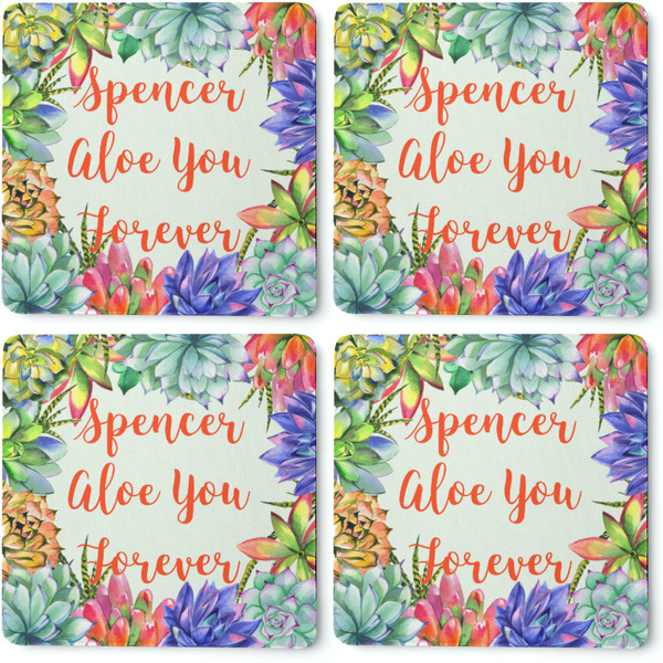 Succulents Coaster Rubber Back - Apvl