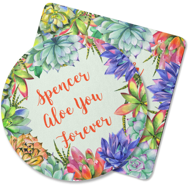 Custom Succulents Rubber Backed Coaster (Personalized)