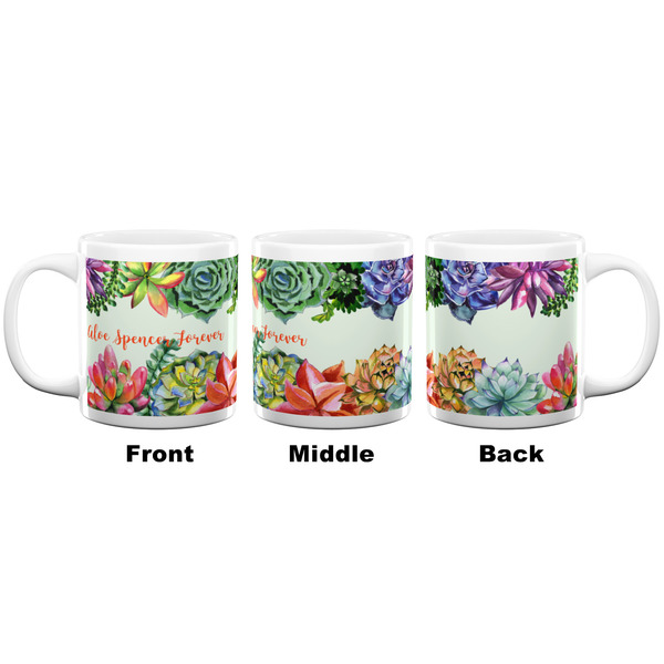 Succulents Coffee Mug - 20 oz - White APPROVAL
