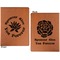 Succulents Cognac Leatherette Portfolios with Notepad - Small - Double Sided- Apvl
