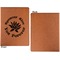 Succulents Cognac Leatherette Portfolios with Notepad - Small - Single Sided- Apvl