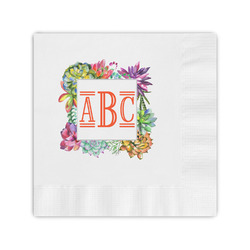 Succulents Coined Cocktail Napkins (Personalized)