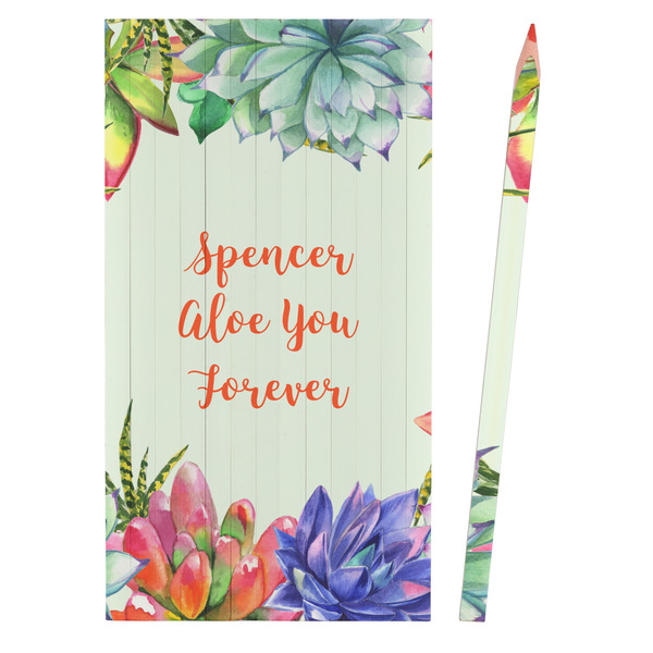 Succulents Colored Pencils - Front View