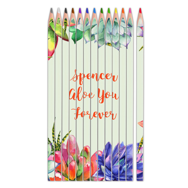Custom Succulents Colored Pencils (Personalized)