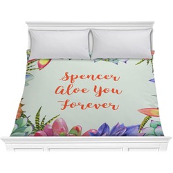 Succulents Comforter - King (Personalized)