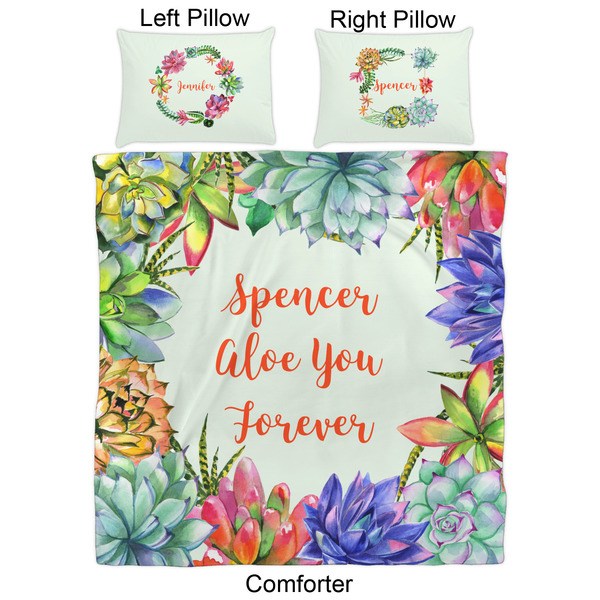 Succulents Comforter Set - Queen - Approval