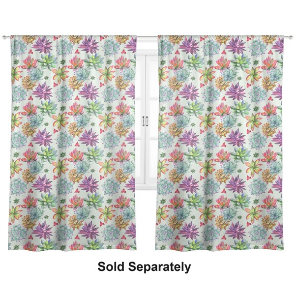 Custom Succulents Curtain Panel - Custom Size