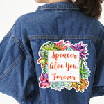 Succulents Twill Iron On Patch - Custom Shape - 3XL (Personalized)