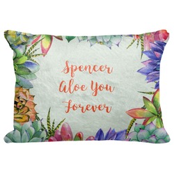 Succulents Decorative Baby Pillowcase - 16"x12" (Personalized)