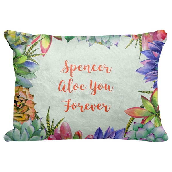 Custom Succulents Decorative Baby Pillowcase - 16"x12" (Personalized)