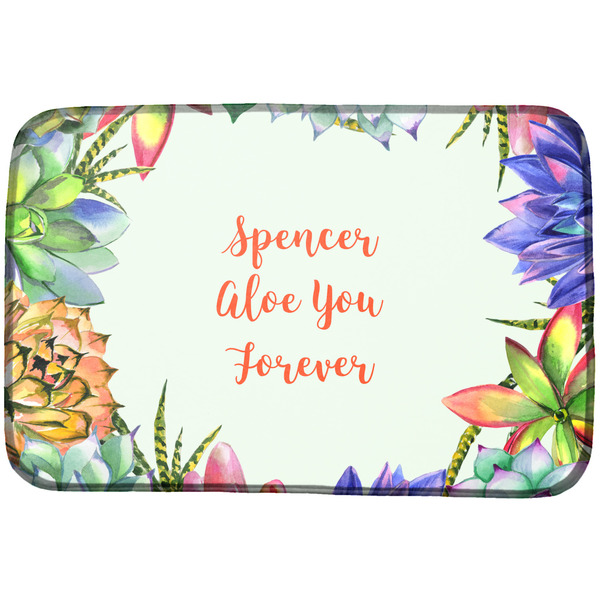 Custom Succulents Dish Drying Mat (Personalized)