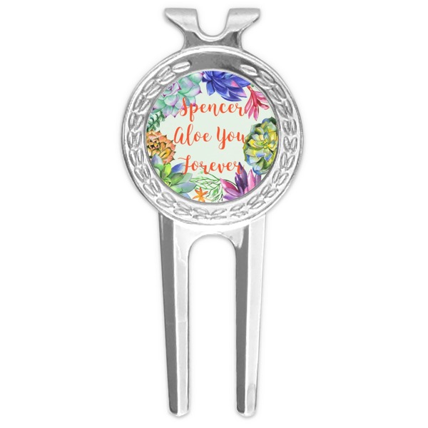 Custom Succulents Golf Divot Tool & Ball Marker (Personalized)