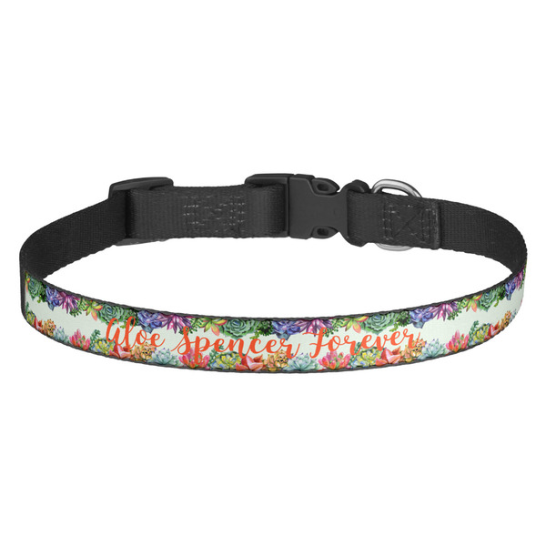Custom Succulents Dog Collar - Medium (Personalized)