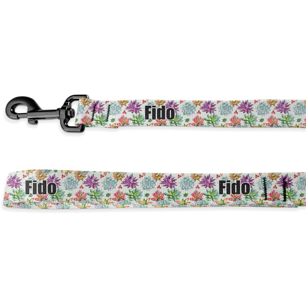 Custom Succulents Deluxe Dog Leash - 4 ft (Personalized)