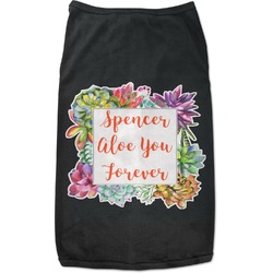 Succulents Black Pet Shirt - 3XL (Personalized)