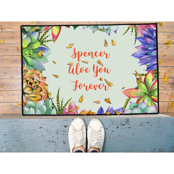Succulents Door Mat - LIFESTYLE (Med)