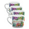 Succulents Double Shot Espresso Mugs - Set of 4 Front