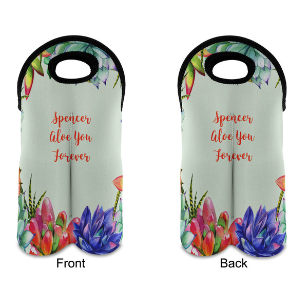 Succulents Double Wine Tote - APPROVAL (new)