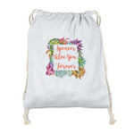 Succulents Drawstring Backpack - Sweatshirt Fleece - Single Sided (Personalized)