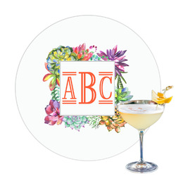 Succulents Printed Drink Topper - 3.25" (Personalized)