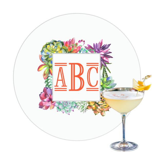 Custom Succulents Printed Drink Topper (Personalized)