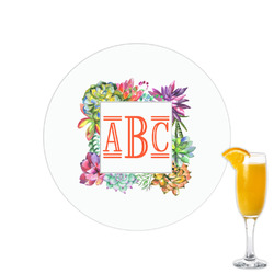Succulents Printed Drink Topper - 2.15" (Personalized)