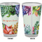 Succulents Pint Glass - Full Color - Front & Back Views