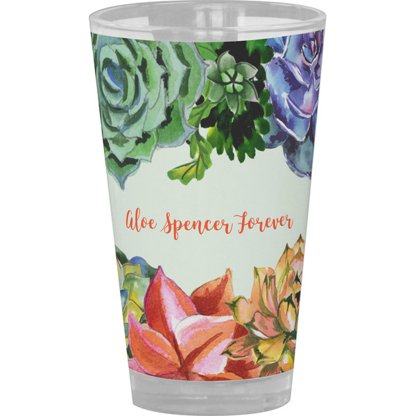 Custom Succulents Pint Glass - Full Color (Personalized)