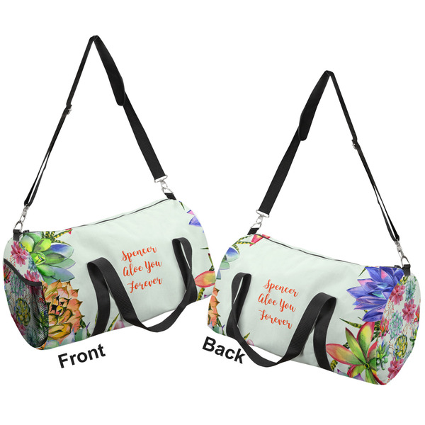 Succulents Duffle bag large front and back sides