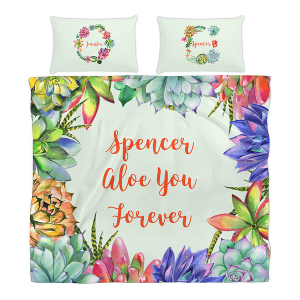 Succulents Duvet Cover Set - King - Alt Approval