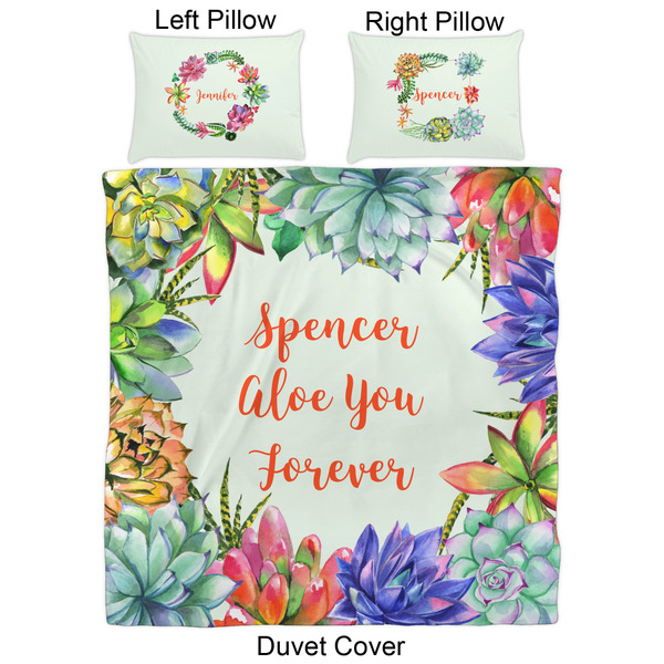 Succulents Duvet Cover Set - Queen - Approval