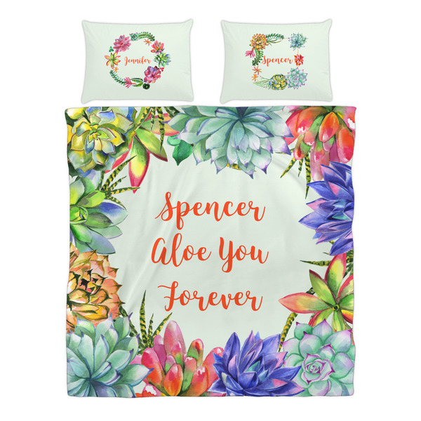Succulents Duvet cover Set - Queen - Alt Approval