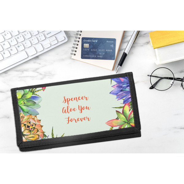 Succulents DyeTrans Checkbook Cover - LIFESTYLE