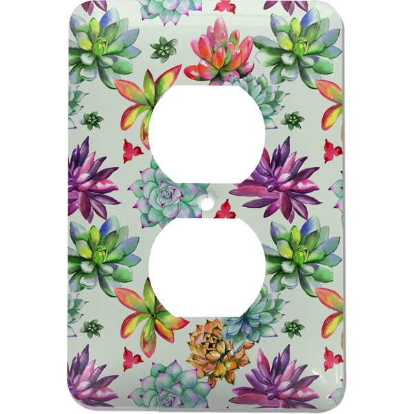 Custom Succulents Electric Outlet Plate