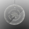 Succulents Engraved Glass Ornament - Round (Front)