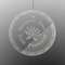 Succulents Engraved Glass Ornament - Round (Personalized)