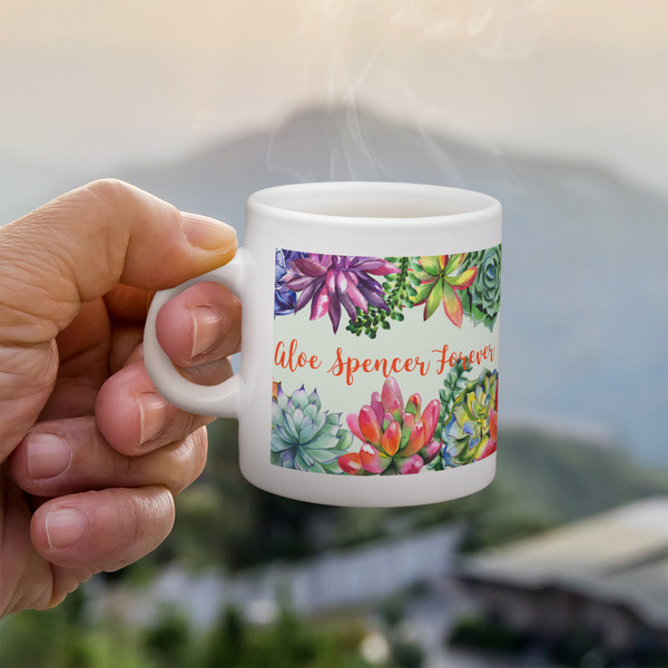 Custom Succulents Single Shot Espresso Cup - Single (Personalized)