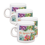 Succulents Single Shot Espresso Cups - Set of 4 (Personalized)