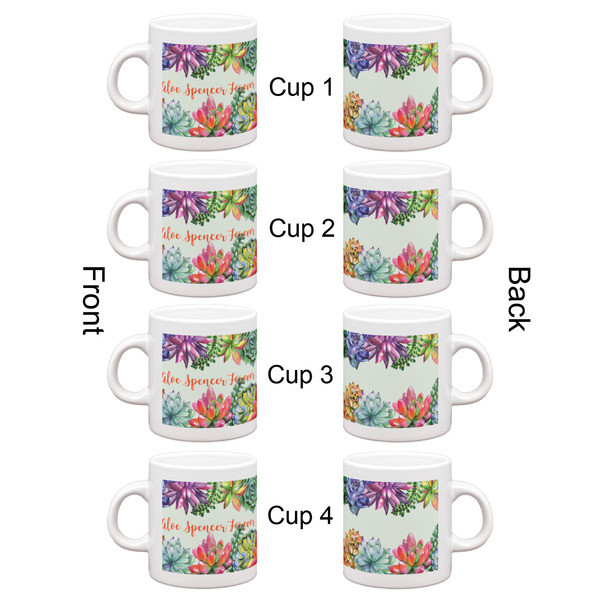 Succulents Espresso Cup Set of 4 - Apvl