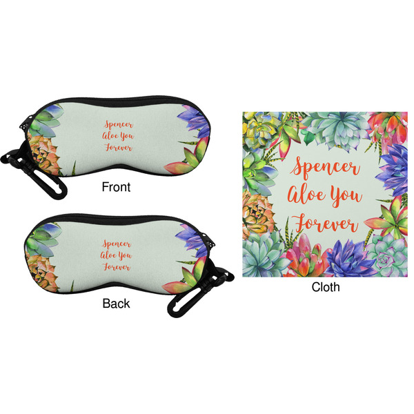 Succulents Eyeglass Case & Cloth (Approval)