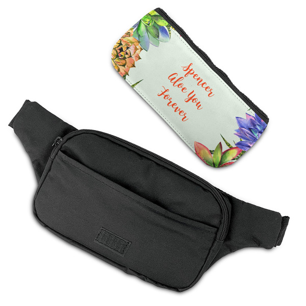 Succulents Fanny Packs - FLAT (flap off)