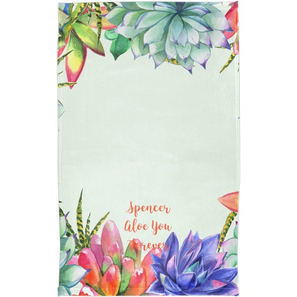 Succulents Finger Tip Towel - Full View