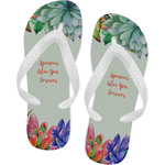 Succulents Flip Flops - Small (Personalized)