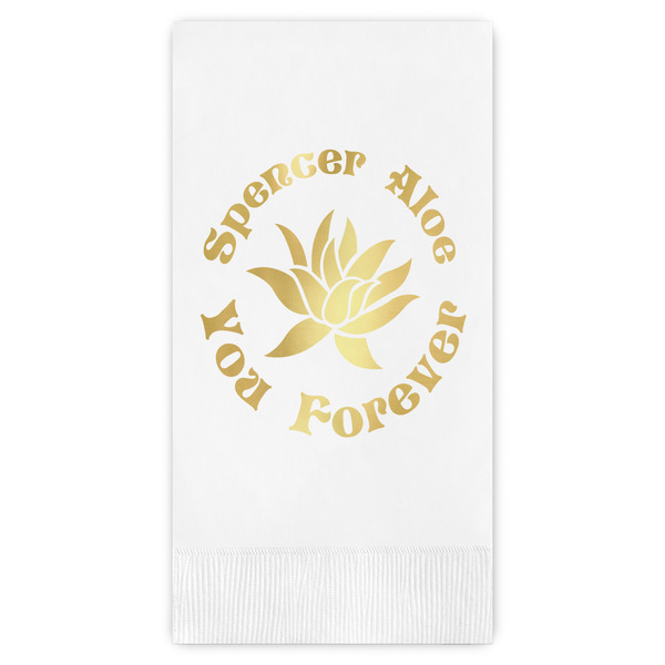 Custom Succulents Guest Napkins - Foil Stamped (Personalized)