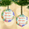 Succulents Frosted Glass Ornament - MAIN PARENT