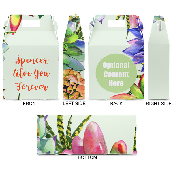 Succulents Gable Favor Box - Approval